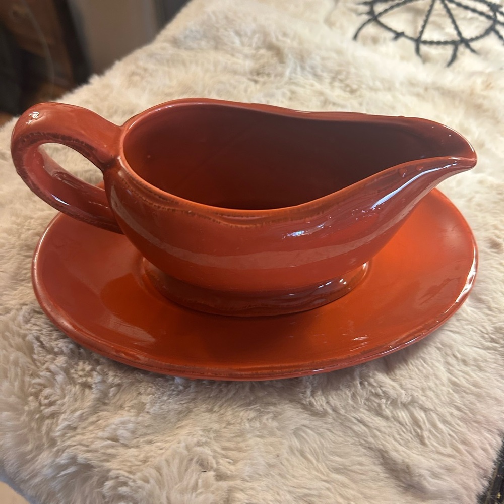 $19 sale Better Homes & Gardens Earthenware Gravy bowl under plate, Heritage
